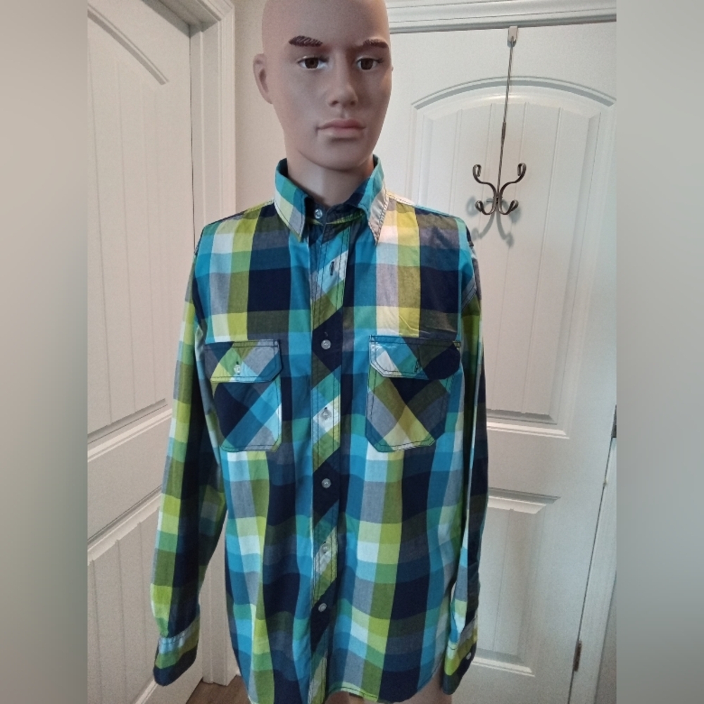 Carbon Size M Men's Multicolor Plaid Shirt